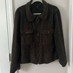 Very J Light weight olive green/brown zip up jacket in size Large Photo 0