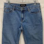 London Jean Medium Wash Mid Rise Straight Leg Stretch Jeans Size 10 Photo 2