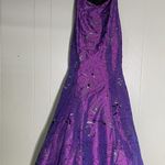 Vtg Y2K Alyce Designs Beaded Purple Mermaid Gown Goth Dark Fairy Prom Dress 0 Photo 0
