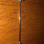 Vintage dainty stick lapel pin brooch coral white marble gold tone filigree Avon Pink Photo 0