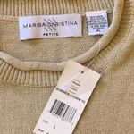 Marisa Christina NWT sweater vest Petite Large Khaki crew roll neck embroidered Size undefined Photo 2