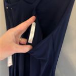 Susana Monaco NWT Susan Monaco Navy Blue Uneven Strap Slit Maxi Dress Photo 8