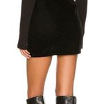 Free People  x Revolve Vivienne Black Velvet Velour Ruched Short Mini Skirt Sz 4 Photo 2