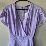 ZARA NWT Cap Sleeved Lightweight Flowy V-Neck Draped Purple Maxi Dress Size XS Photo 2