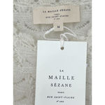 Sézane NWT Sezane Varda Sweater Cardigan Gilet Ecru M Alpaca Merino Wool Crochet Soft Photo 7