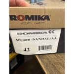 Romika Strappy Sandals Womens Size 10 Blue Leather Wedge Heel Comfort Slingback! Photo 4