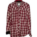 Old Navy  Red Plaid Western Shirt Pearl Snaps Soft Cotton Womens Plus Size XXL Photo 0
