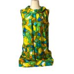 Handmade 1960s Floral Mod Shift Dress Yellow Green Retro  Boho Hippie M (10) Photo 1