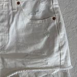 Levi's  Women's 501 White Raw Hem Distressed Jean Shorts Size 26 Photo 4