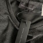 Know One Cares Metallic Bodycon Dress Womens Sz Medium Black Silver Long Sleeve Photo 5