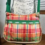 LeSportsac  | Bright Plaid Print Crossbody Purse & Pouch Photo 1
