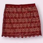 Club Monaco Red Crochet Lace Mini Skirt Photo 0