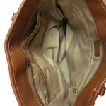 LAUREN Ralph Lauren Flamingo Embroidered Canvas Tote Bag with Leather Trim Blue Photo 9