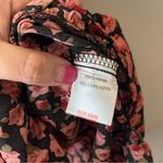 Nasty Gal Collection Floral Puff Sleeve Mini Wrap Dress V-Neck Black Roses Y2K Photo 7