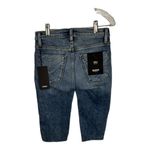 Hudson Jeans Hudson Amelia Mid-Rise Denim Blue Jean Knee Shorts in Winelight New Photo 3