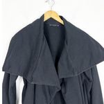 ALLSAINTS Black Delia Sweater Cardigan Size Small Draped Oversized Cotton Photo 3