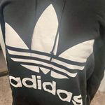Adidas EUC  Black Pullover with White Trefoil Logo Photo 1