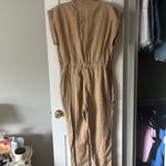 Abercrombie & Fitch NWT Tank Khaki Short Sleeve Jumpsuit Sz L Photo 6