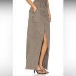 Favorite Daughter Sadie Utility Skirt Size 30 Maxi Slit Olive Green Gray Photo 2