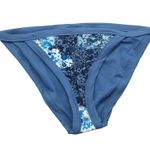 Aerie Swim Womens Bikini Bottom Floral Blue White M Photo 0