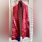 Womens Shimmery Metallic Silver Red Reversible Burgundy Winter Neck Scarf Photo 2