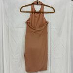 NWT Significant Other Zora Draped Jersey Mini Halter Dress Nougat Women's US 6 Pink Photo 4