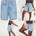 Old Navy Extra High-Waisted Sky-Hi Straight Button-Fly Cut-Off Jean Short size 8 Photo 1
