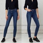 3x1 • W2 Mid Rise Skinny Jeans Nobu medium wash frayed raw hem low rise Photo 2