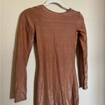 SKIMS  Shimmer Glitter Catsuit Onesie Size Small in Umber Long Sleeve Photo 4