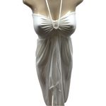 Zury Size S/M White 100% Rayon Strapless Neck Tie Cover Up Dress. Preloved. Photo 1