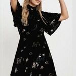 Free People nwt  be my baby velvet mini dress black size 2 Photo 0
