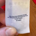 Lands' End Button Up Shirt Cherry Red Pockets Rayon Stretch Photo 3