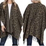 Woolrich  Cozy Wrap Blanket Shrug Wrap Lana Leopard Print Womens One Size Leopard Photo 0