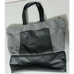 DSW Black Gray Grey Sherpa Fuzzy Weekender Duffle Oversized Travel Bag Tote Pocketbook Luggage Suitcase 🖤 Photo 1