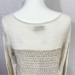 Lucky Brand  Mixed Knit Lightweight Wool Cotton Sweater Top Womens Size L Photo 6