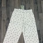 H&M coquette cottagecore ditsy floral white straight leg jeans Photo 6