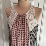 Taylor & Sage  Geometric Floral Print A-Line Shift Dress Boho Crochet Festival Photo 1