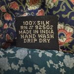 Boho Patchwork Silk Dress M/L Casual‎ Freedom Festival Mixed Print Blue Size M Photo 1