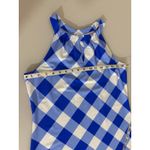 Jude Connally Women's Blue White Checked Checkered Short Mini Melody Dress Small Photo 3