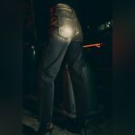 ZARA  Z1975 STRAIGHT Leg CROPPED HIGH-WAIST FOIL JEANS Gold/Black Size 38/6 NEW Photo 6