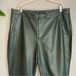 Eloquii  Classic Fit Slim Faux Leather Pant Women’s Size 16 Green Photo 5