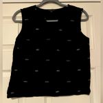 Eileen Fisher  Organic Cotton Blend Black Tank Top XS Extra Small Aztec Western Photo 0