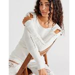 Free People  We The Free  Daisy Chain Cuff Top White Size S Photo 5