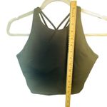 Oysho  Black High Neck Strappy Sports Bra Medium Yoga Pilates Minimalist Top Photo 4