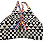 Red Carter Cali' Bikini Set Halter Bikini Top & Full Cut Bottom Check Print Photo 5