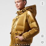 Blanc Noir Gold Metallic Puffer Jacket Size M EUC Missing Hood Size M Photo 1