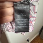 Fate Top Women L Pink Purple Long Sleeve Modest Abstract Ruffle Blouse Career Size L Photo 4