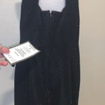 Teeze Me NWT  black metallic sparkly Pearl beaded neck evening dress Photo 10