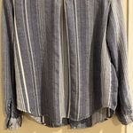 Maeve Anthropologie Size Large Chatham Chambray Blue & White Button Front Shirt Photo 7