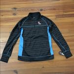 Colosseum Ole Miss Rebels Black and Blue Quarter-Zip Pullover Top Womens XL NEW Photo 2